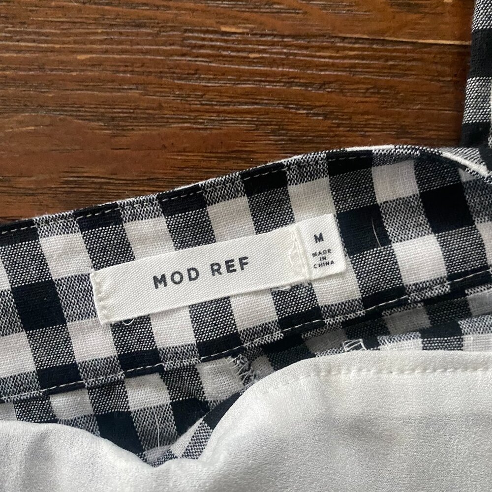 Mod Ref Gingham Overalls Size Medium - image 6